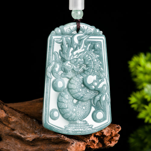 Natural Jade Pendant Dragon Jadeite Pendant