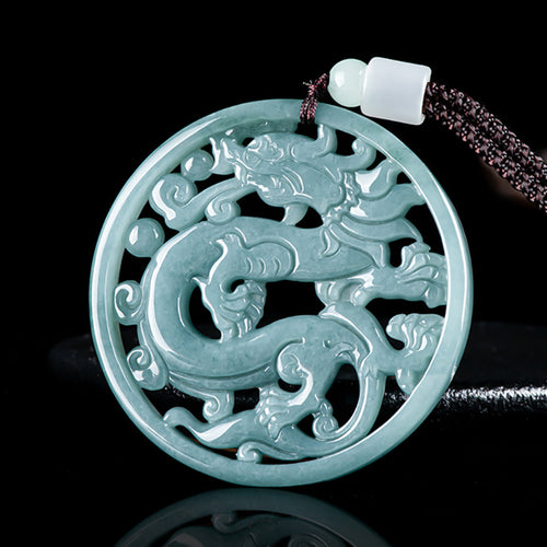 Natural Jade Pendant Dragon Jadeite Pendant