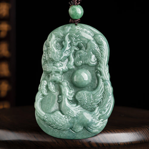 Natural Jade Pendant Dragon Jadeite Pendant
