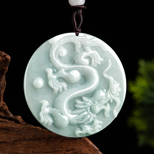 Natural Jade Pendant Dragon Jadeite Pendant