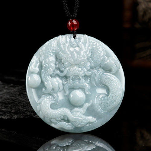 Natural Jade Pendant Dragon Jadeite Pendant