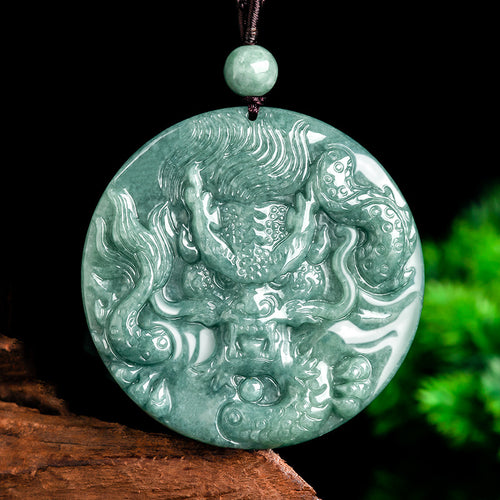 Natural Jade Pendant Dragon Jadeite Pendant