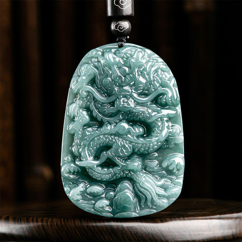 Natural Jade Pendant Dragon Jadeite Pendant