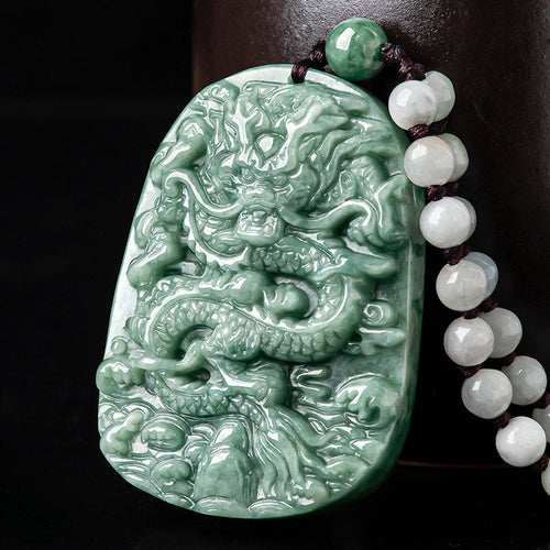 Natural Jade Pendant Dragon Jadeite Pendant