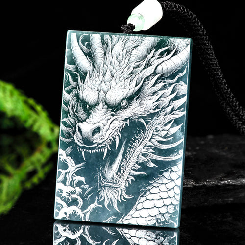 Natural Jade Pendant Dragon Jadeite Pendant