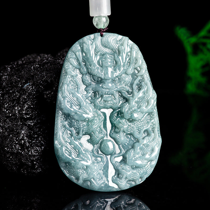 Natural Jade Pendant Dragon Jadeite Pendant