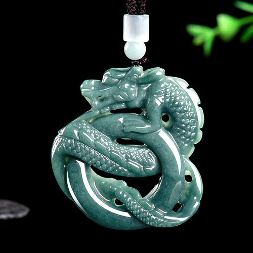 Natural Jade Pendant Dragon Jadeite Pendant