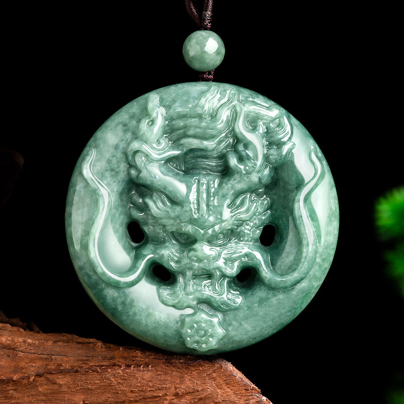Natural Jade Pendant Dragon Jadeite Pendant