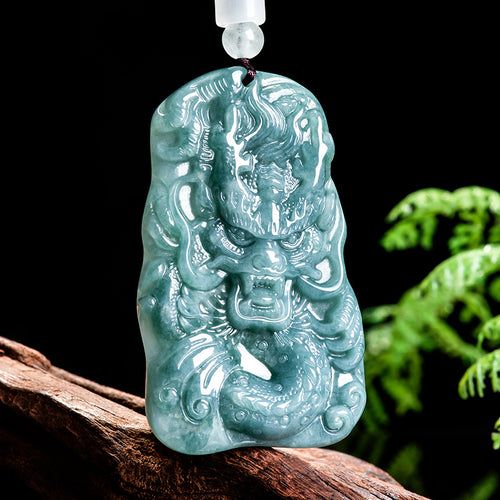 Natural Jade Pendant Dragon Jadeite Pendant