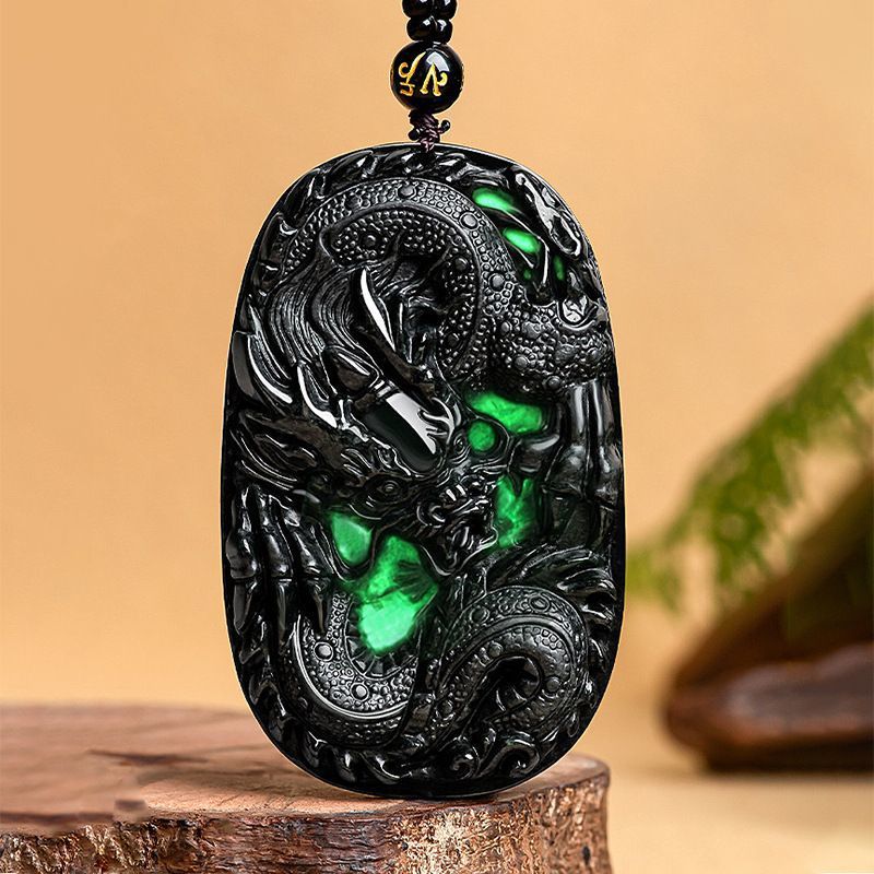 Natural Jade Pendant Dragon Jadeite Pendant