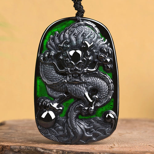 Natural Jade Pendant Dragon Jadeite Pendant