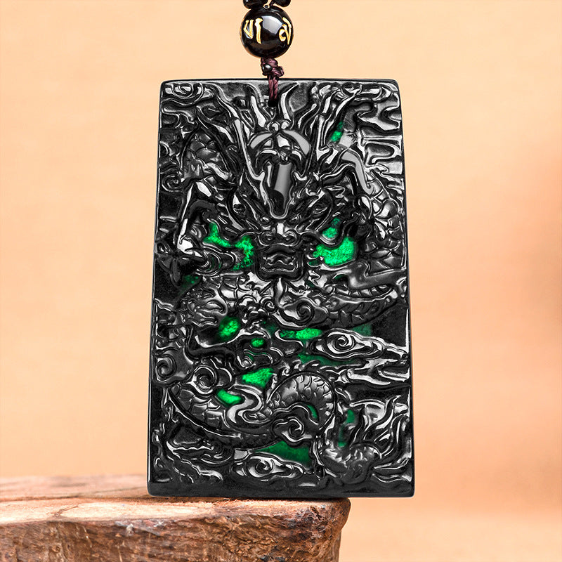 Natural Jade Pendant Dragon Jadeite Pendant