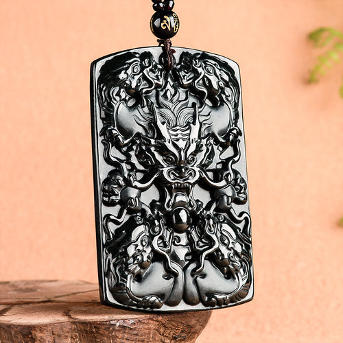 Natural Jade Pendant Dragon Jadeite Pendant