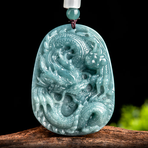 Natural Jade Pendant Dragon Jadeite Pendant