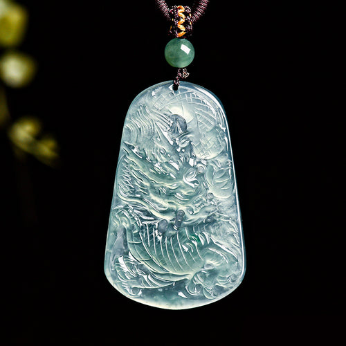 Natural Jade Pendant Dragon Jadeite Pendant