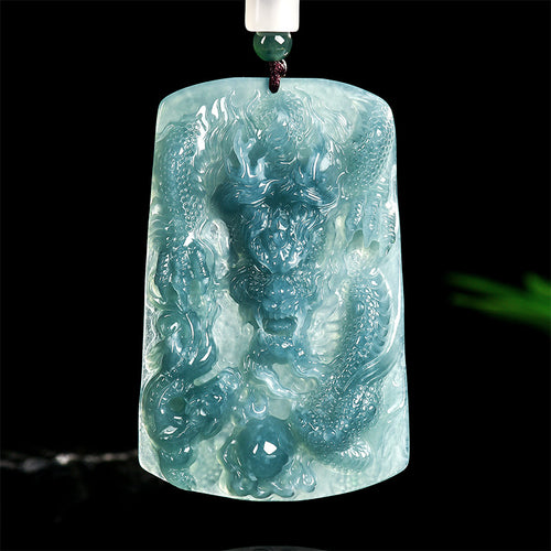 Natural Jade Pendant Dragon Jadeite Pendant