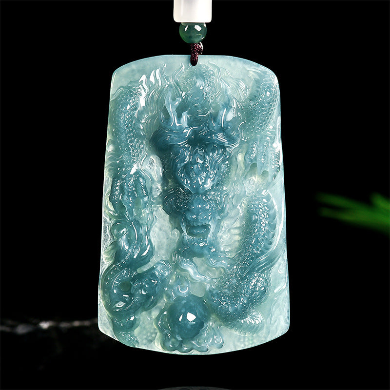 Natural Jade Pendant Dragon Jadeite Pendant