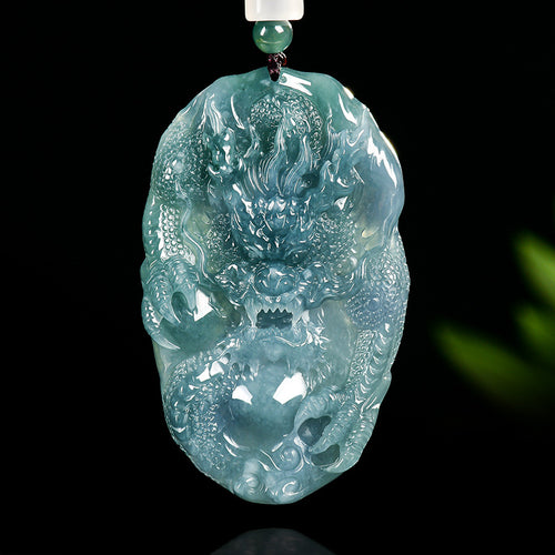Natural Jade Pendant Dragon Jadeite Pendant