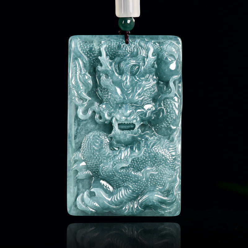 Natural Jade Pendant Dragon Jadeite Pendant