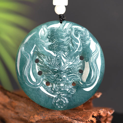 Natural Jade Pendant Dragon Jadeite Pendant