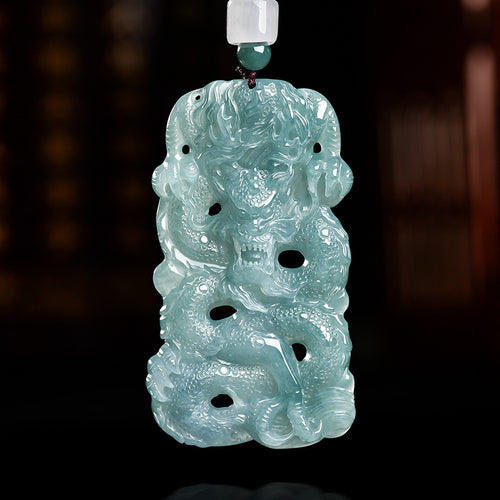 Natural Jade Pendant Dragon Jadeite Pendant