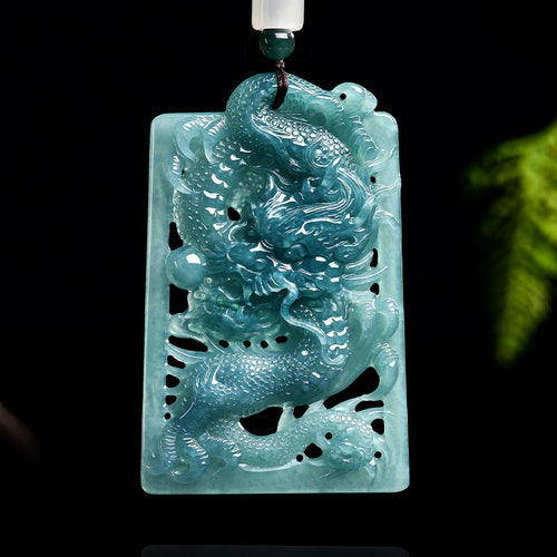 Natural Jade Pendant Dragon Jadeite Pendant