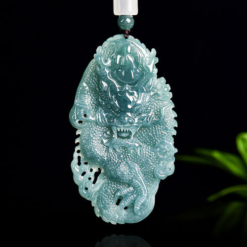 Natural Jade Pendant Dragon Jadeite Pendant
