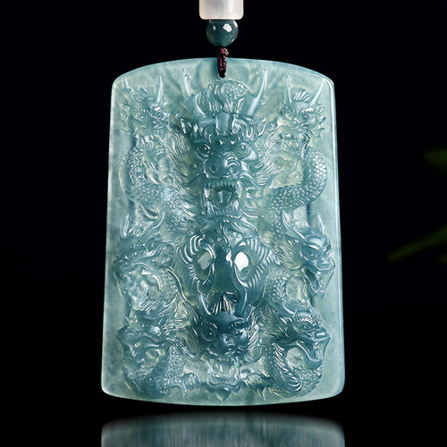 Natural Jade Pendant Dragon Jadeite Pendant