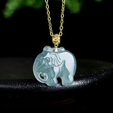 Natural Jade Pendant Elephant Jadeite Pendant