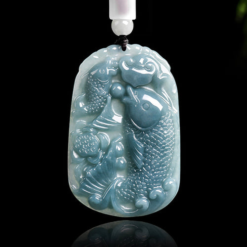 Natural Jade Pendant Fish Jadeite Pendant