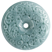 Natural Jade Pendant Flower Bi Jadeite Pendant