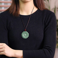 Natural Jade Pendant Flower Jadeite Pendant