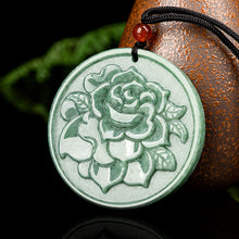 Natural Jade Pendant Flower Jadeite Pendant