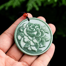 Natural Jade Pendant Flower Jadeite Pendant