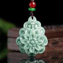 Natural Jade Pendant Flower Jadeite Pendant