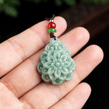 Natural Jade Pendant Flower Jadeite Pendant