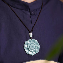 Natural Jade Pendant Flower Jadeite Pendant