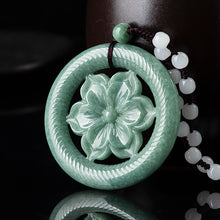 Natural Jade Pendant Flower Jadeite Pendant