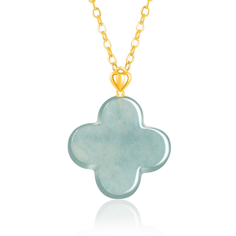 Natural Jade Pendant Flower Jadeite Pendant