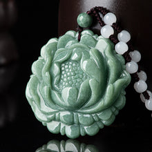 Natural Jade Pendant Flower Jadeite Pendant