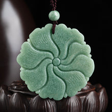 Natural Jade Pendant Flower Jadeite Pendant