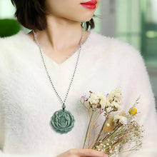 Natural Jade Pendant Flower Jadeite Pendant