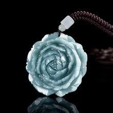 Natural Jade Pendant Flower Jadeite Pendant