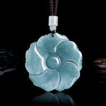 Natural Jade Pendant Flower Jadeite Pendant