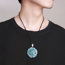 Natural Jade Pendant Flower Jadeite Pendant