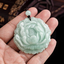 Natural Jade Pendant Flower Jadeite Pendant