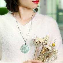 Natural Jade Pendant Flower Jadeite Pendant