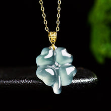 Natural Jade Pendant Four-leaf Clover Jadeite Pendant