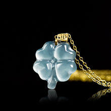 Natural Jade Pendant Four-leaf Clover Jadeite Pendant