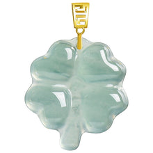 Natural Jade Pendant Four-leaf Clover Jadeite Pendant
